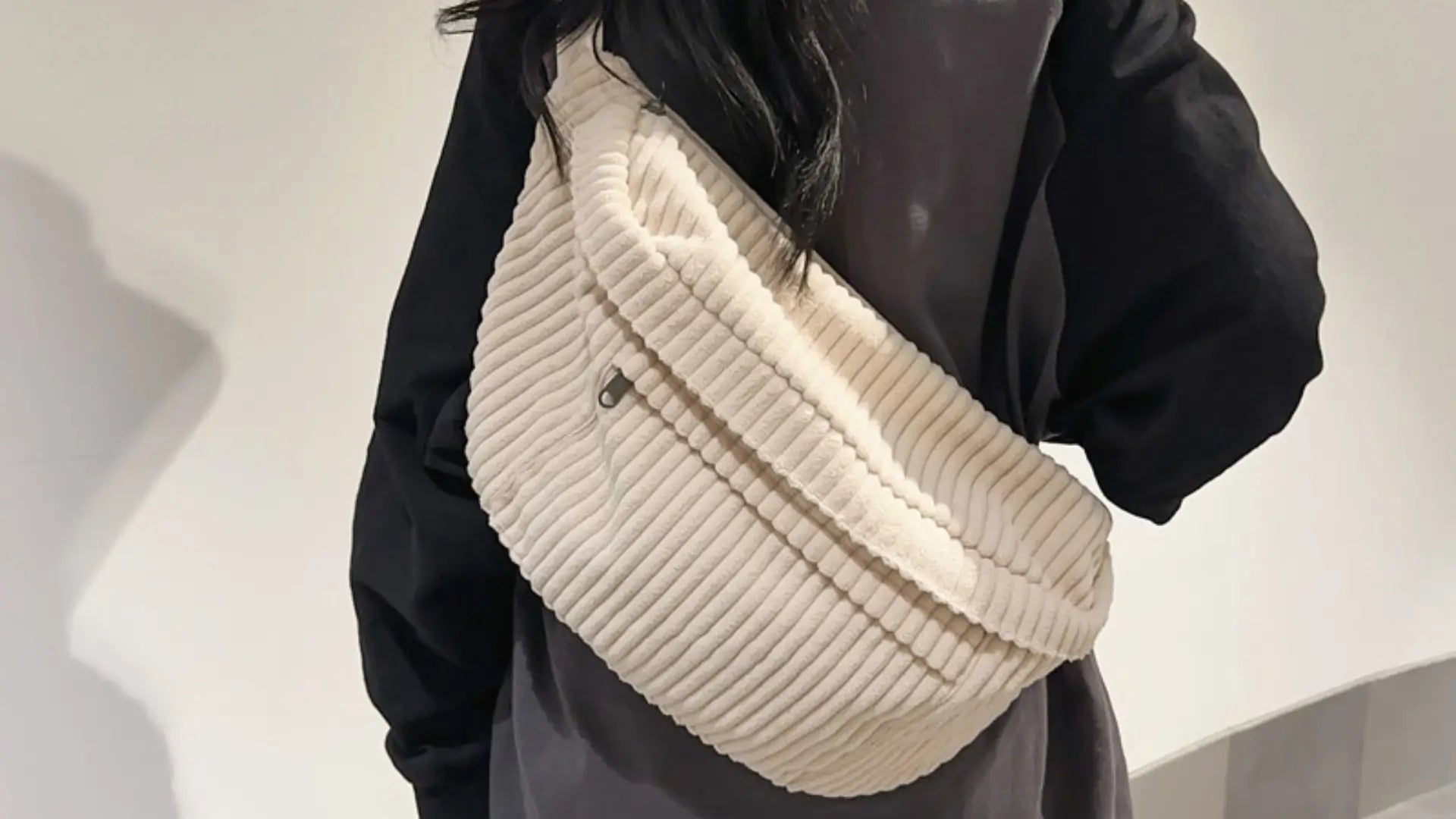 Sac banane beige