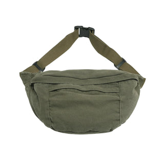 Grand sac banane vert kaki XXL en toile pour femme