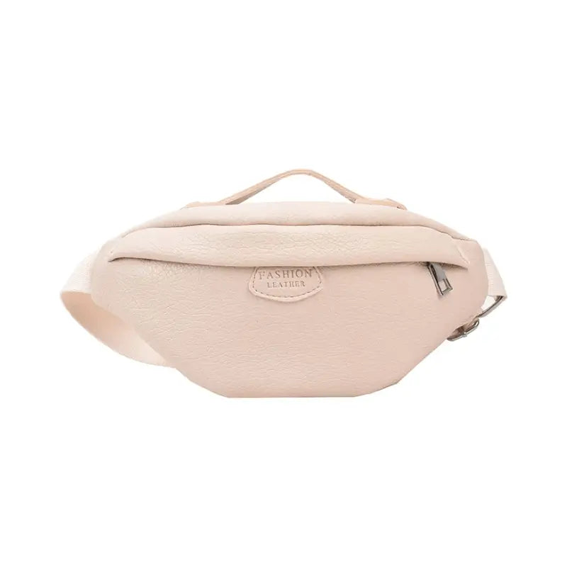 Sac banane chic en cuir de couleur blanc pour femmes - Sac Banane Boutique