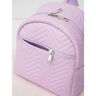 Petit sac à dos pour femme en cuir violet