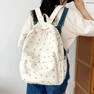 Sac à dos blanc pour les cours, pour l'université pour femme