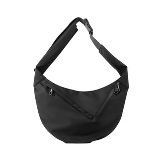 Sac banane noir XXL imperméable et à bandoulière, grand sac banane XL à grande capacité et étanche, sac banane noir grand format et oversize pour femme et homme