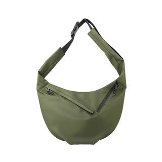 Sac banane vert kaki XXL imperméable et à bandoulière pour homme, Grand sac banane à grande capacité et étanche