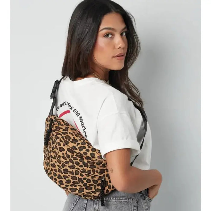 Grand sac banane imprimé léopard pour femme - sac-banane-boutique