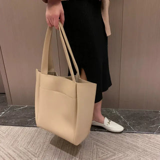 Grand sac à main beige en cuir pour femme pour les cours