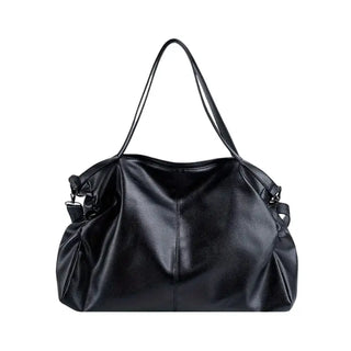 Grand sac à main noir en cuir pour les cours pour femme