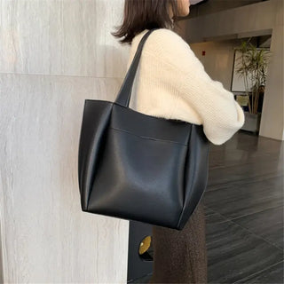 Grand sac à main noir en cuir pour femme pour les cours