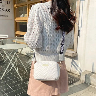 Petit sac à main blanc pour femme en simili cuir