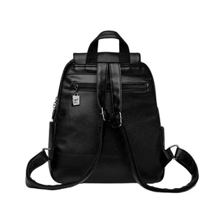 Sac à dos chic en cuir noir pour femme