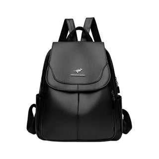 Sac à dos chic en cuir noir pour femme