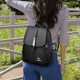 Sac à dos de luxe pour les cours en cuir noir pour femme