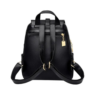 Sac à dos de luxe pour les cours en cuir noir pour femme