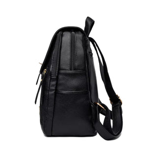 Sac à dos de luxe pour les cours en cuir noir pour femme