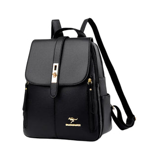 Sac à dos de luxe pour les cours en cuir noir pour femme