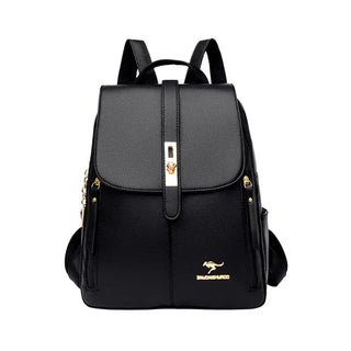 Sac à dos de luxe pour les cours en cuir noir pour femme