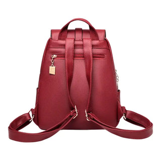 Sac à dos de luxe pour les cours en cuir rouge pour femme