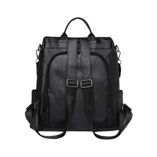 Sac à dos tendance en cuir noir pour femme