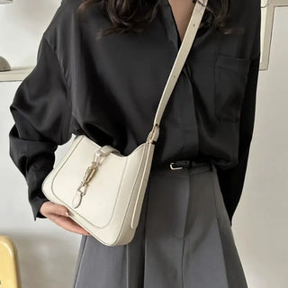 Sac à main blanc tendance en cuir pour femme