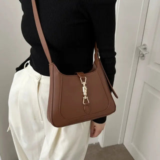 Sac à main marron tendance en cuir pour femme