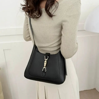 Sac à main noir tendance en cuir pour femme