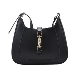 Sac à main noir tendance en cuir pour femme