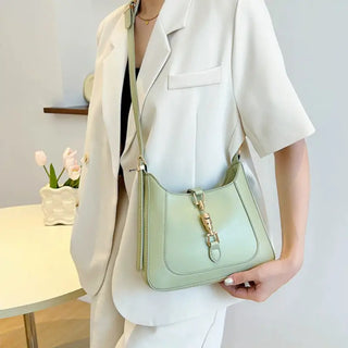 Sac à main vert tendance en cuir pour femme - sac-banane-boutique.com