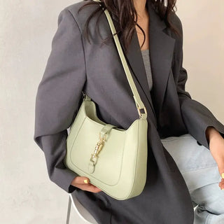 Sac à main vert tendance en cuir pour femme