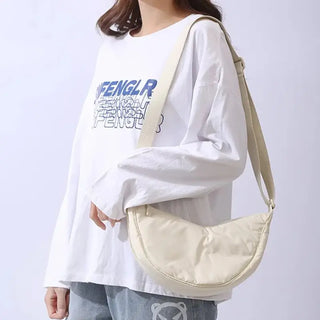 Sac banane blanc demi-lune pour femme