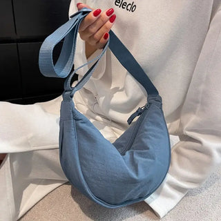 Sac banane bleu marine demi-lune pour femme