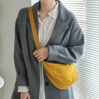 Sac banane jaune demi-lune pour femme