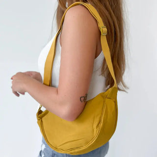 Sac banane jaune demi-lune pour femme