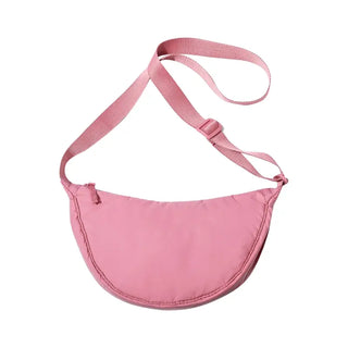 Sac banane rose demi-lune pour femme